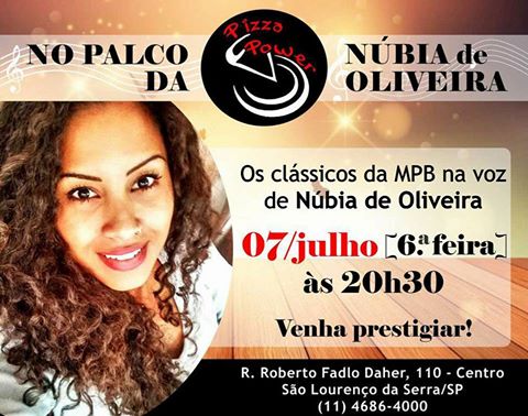 MPB com Núbia de Oliveira na Pizza Power