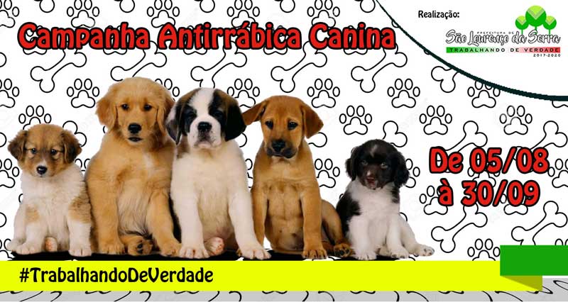 Atualização – Campanha Antirrábica Canina 2017 Novas datas e locais!