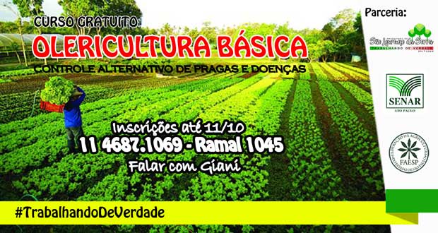 Curso de Olericultura Básica em São Lourenço da Serra
