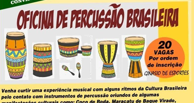CURSO GRATUITO - Oficina de Percussão Brasileira