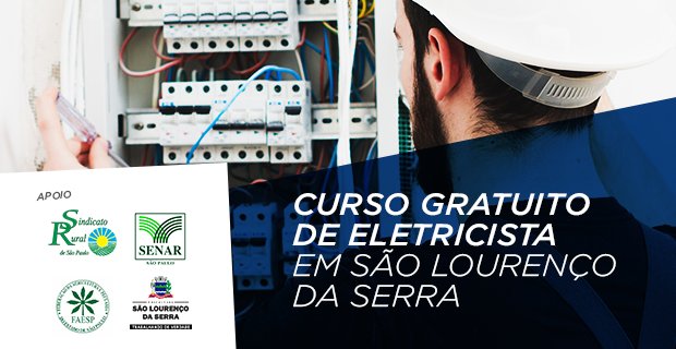 CURSO GRATUITO de Eletricista em São Lourenço da Serra