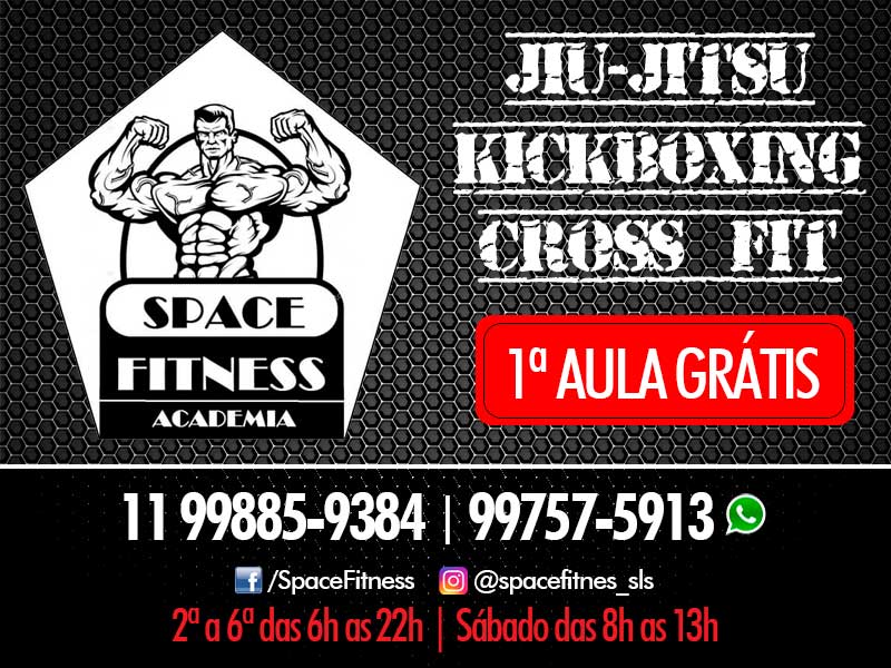 Space Fitness Academia tem Jiu-Jitsu, Kickboxing e Cross FIT
