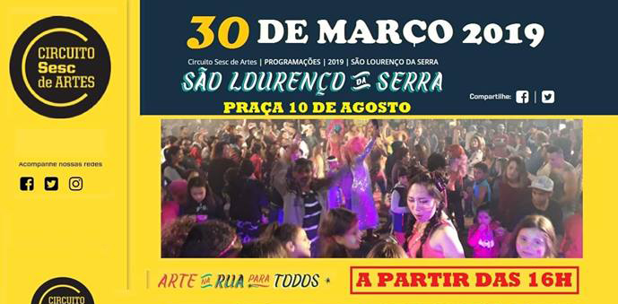 Circuito SESC de Artes 2019 em São Lourenço da Serra