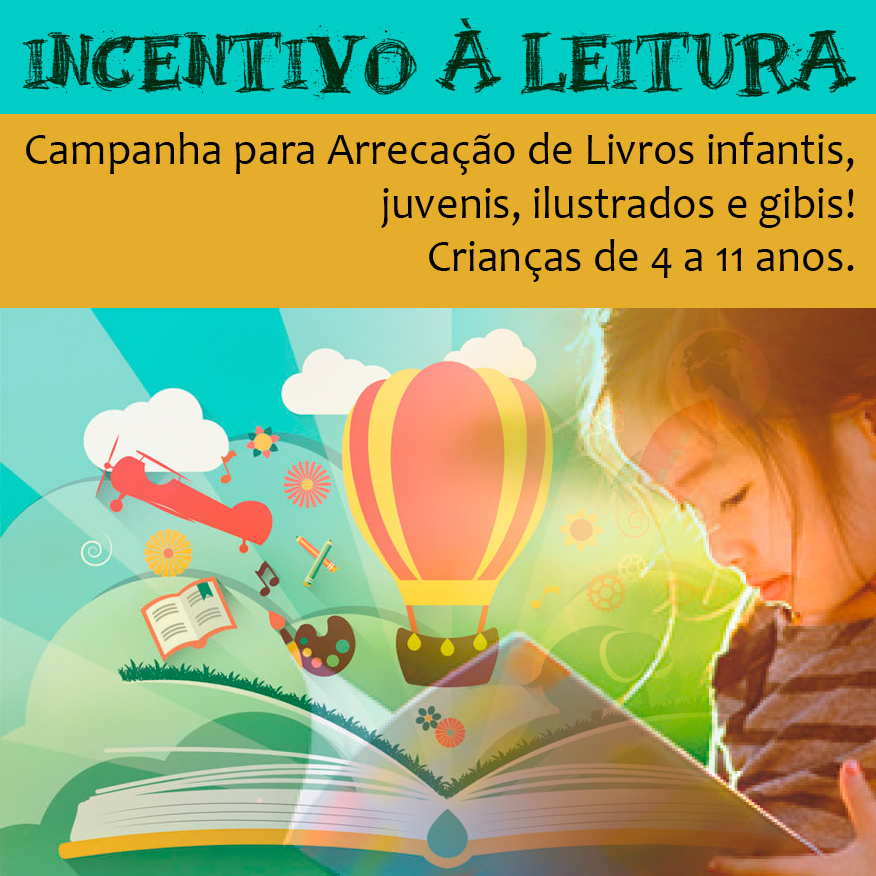 Incentivo à leitura para crianças de 4 a 11 anos em São Lourenço da Serra